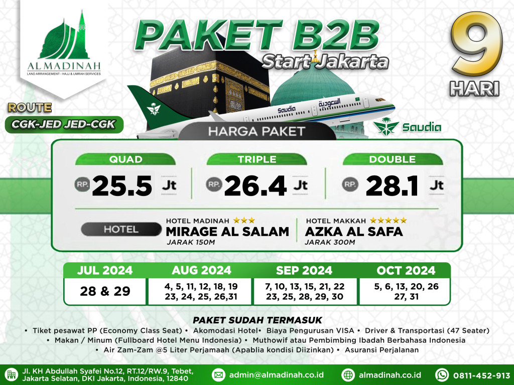 PAKET B2B 9D MIRAGE - SAFA