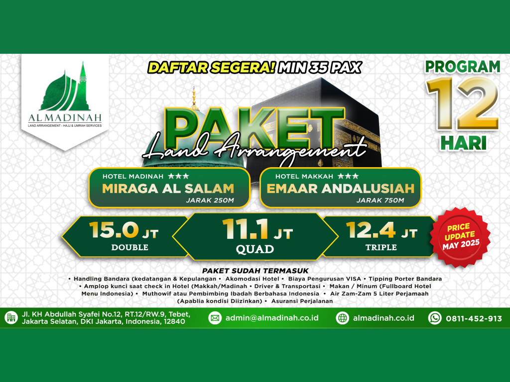 Paket LA Program 12D - MIRAGE AL SALAM [5N] & EMAAR ANDALUSIA [5N]