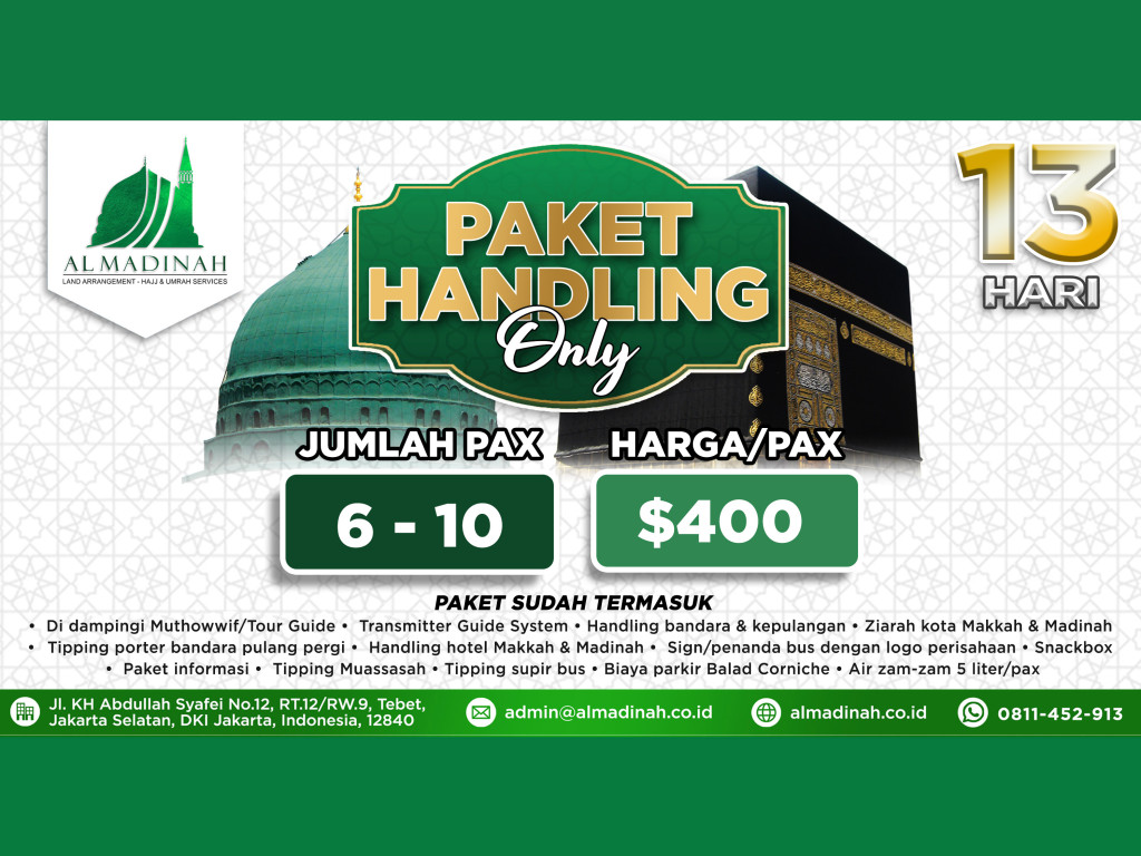 Handling Only Program 13D [6-10 Pax]